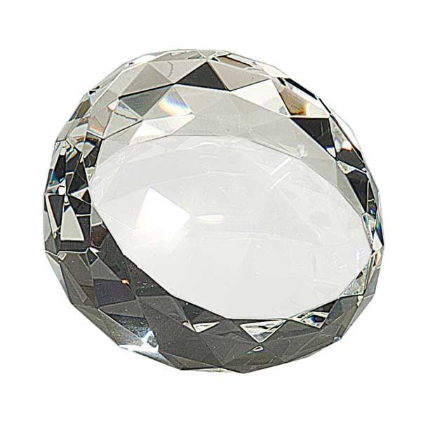 Crystal GlassFaceted Paperweight