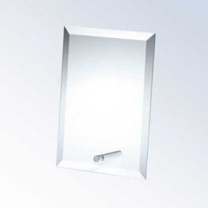 Crystal Glass-Beveled Vertical Rectangle With Pole