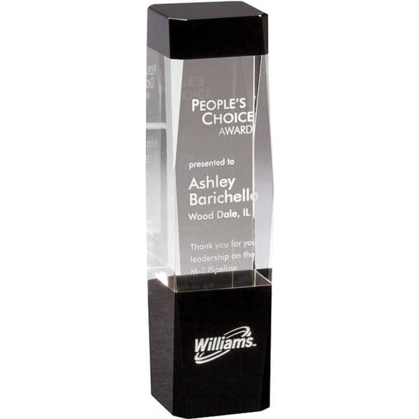 Crystal Glass Award Black Summit Tower