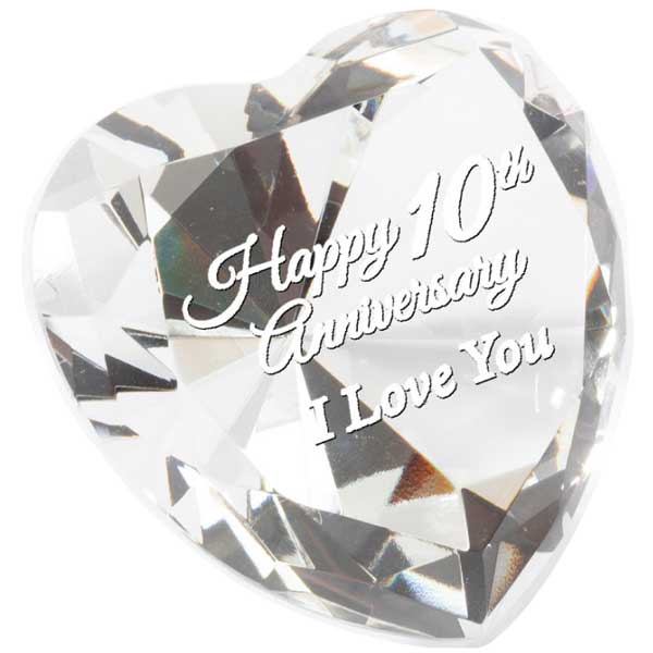 Gift-Clear Heart Paperweight