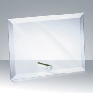 Crystal Glass Beveled Horizontal Rectangle With Pole