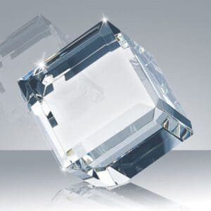 Crystal Glass Beveled Diamond Cube