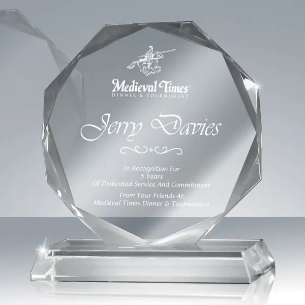 Crystal Glass Clear Octagon