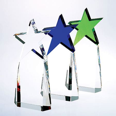 Crystal Glass Triumphant Star Award