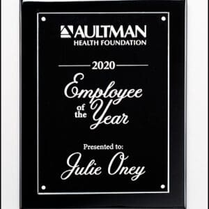 Black High Gloss Plaque With Acrylic Engraving Plate